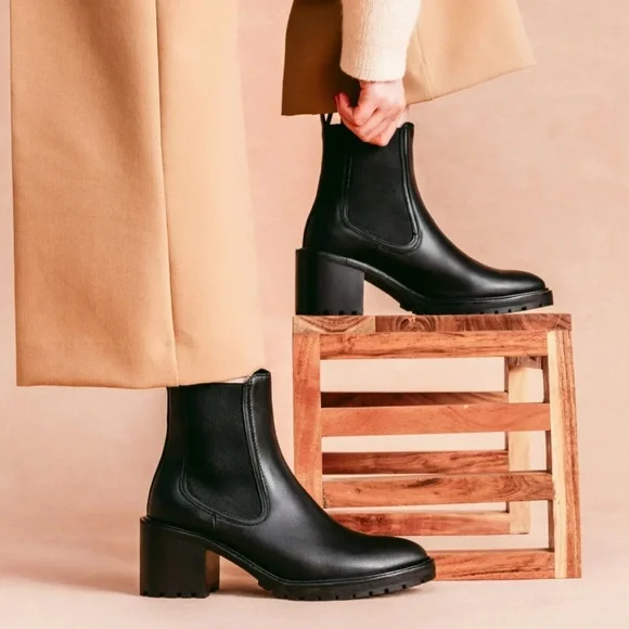 Thursday Boot Company Knockout Boot in Black (Size: 8) - Heeled Chelsea Boot - Picture 1 of 8